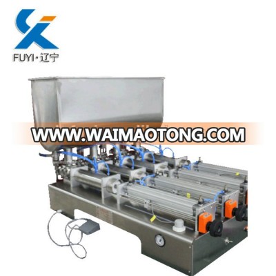 pneumatic 4 heads /4nuzzles horizontal filling machine for liquid ointment paste